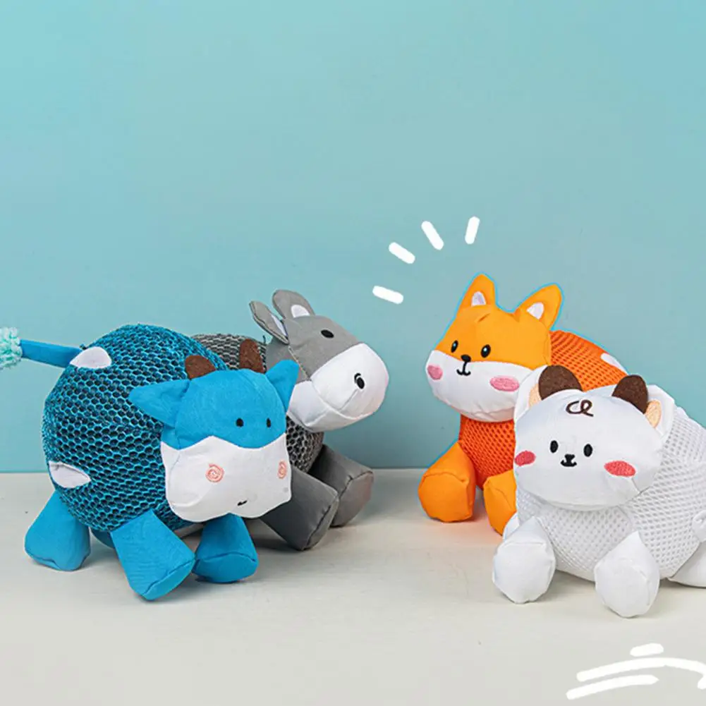 Cartoon Animal Dog Chew Toy,Sheep Cow Fox shape,Interactive Toy for Small Medium Large Breed Pets,Enrichment Toy