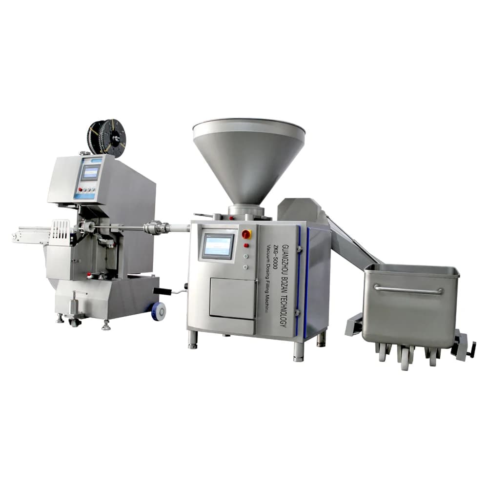 High-quality Automatic Sausage Stuffer Fill Machine Meat Stuffer Vacuum Filler Double Clipper Production Line