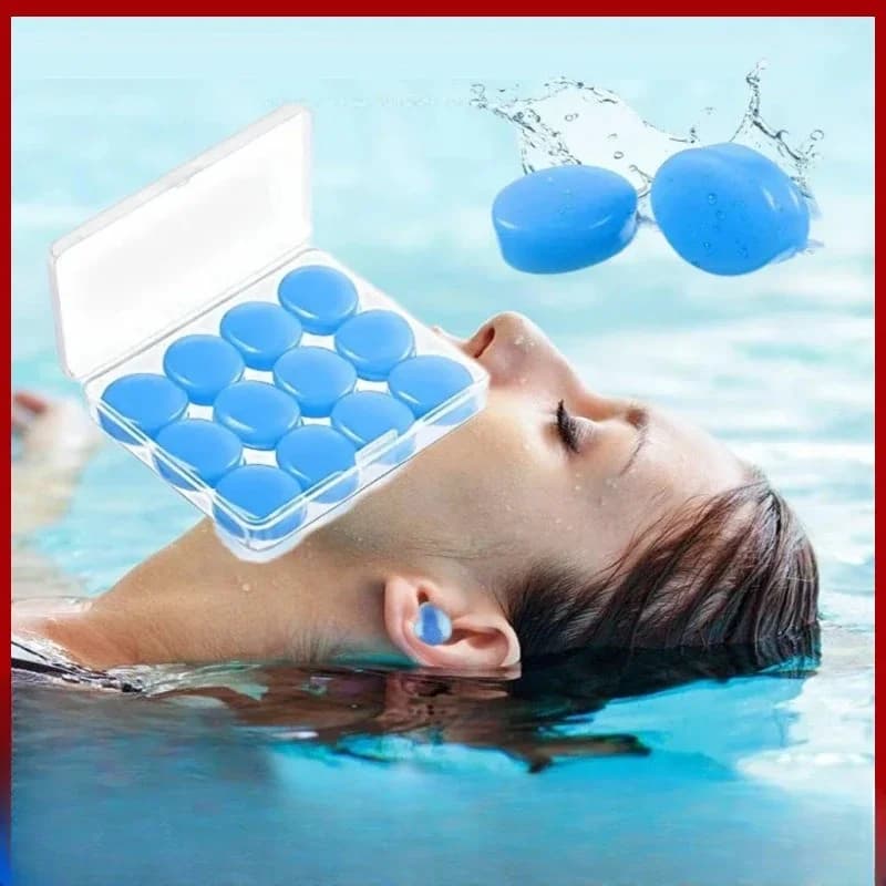 12PCS Silicone Ear Plugs Noise Reduction Sleep Anti Canceling Sound Insulation Earplug Protection Sleeping Reusable Ear 