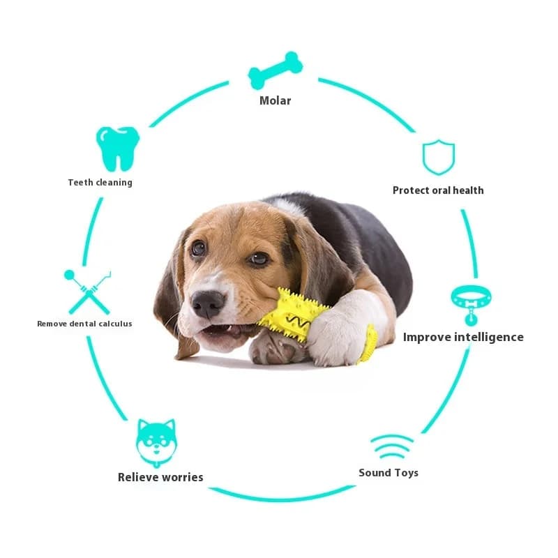 Sound dog toy molar stick, tooth cleaning, serrated dog toothbrush, leaking pet products