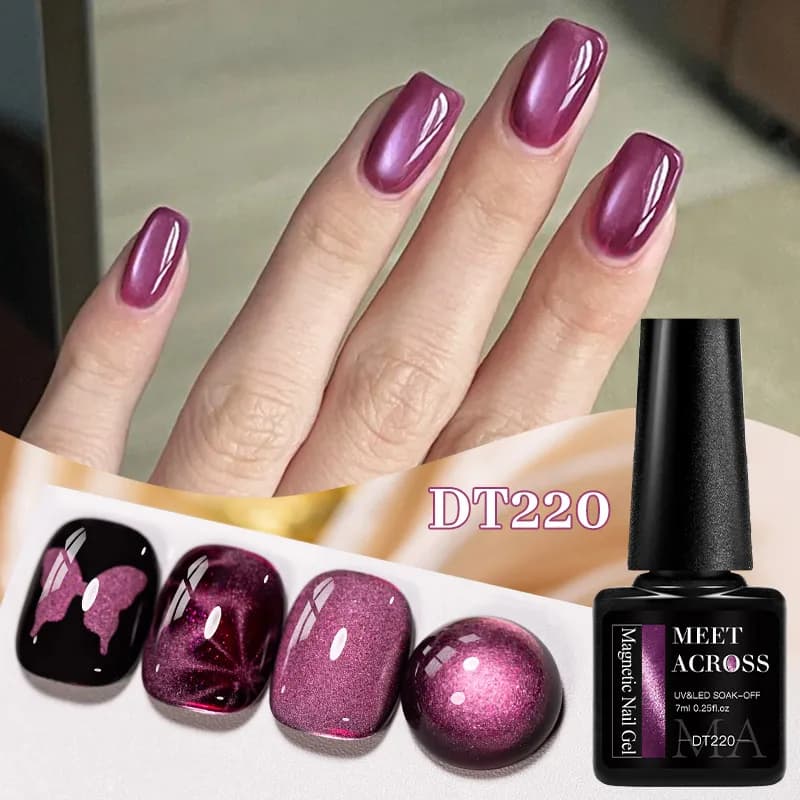 7ml Magical Wide Cat Magnetic Gel Nail Polish Shiny Sparking Glitter Cat Eye Gel For Manicure Soak Off UV Led Nail Art V