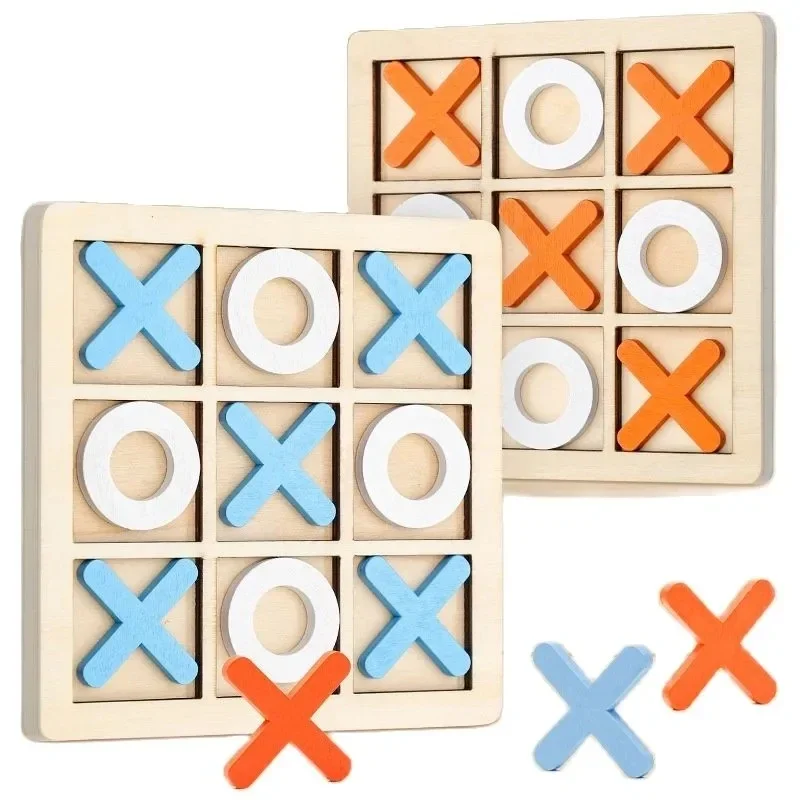 Montessori Play Game Wooden Toy Mini Chess Interaction Puzzle Training Brain Learing Early Educational Toys For Children