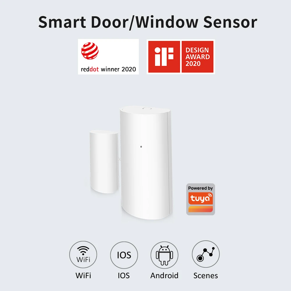Tuya WiFi Smart Door and Window Sensor Wireless Contact Detector for Home Automation and Security System Door sensor