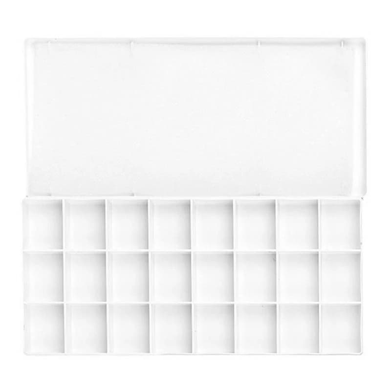 DXAB Leakproof Watercolor Paint Palette Box with Lid 24 Well 36 Well Travel Paint Box
