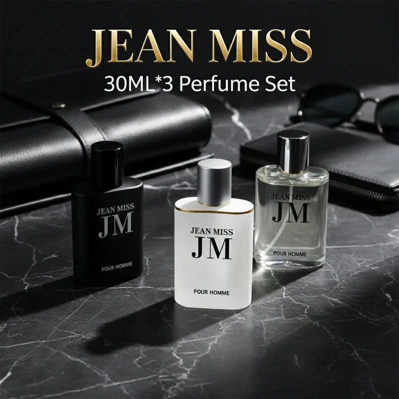 Men's Perfume Gift Set 3x30ml - Woody Floral Scent Collection